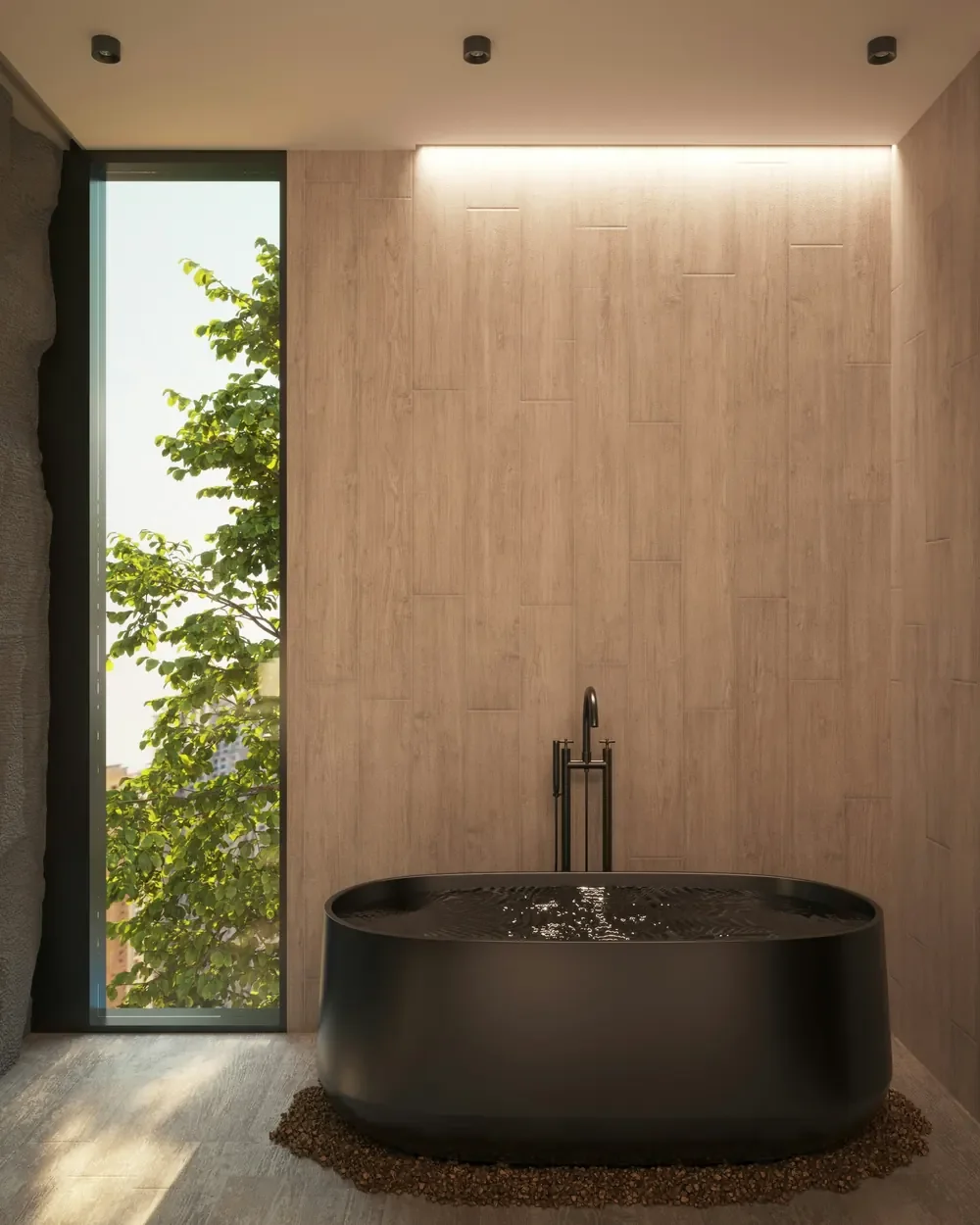 Nero Stone Bath 1600