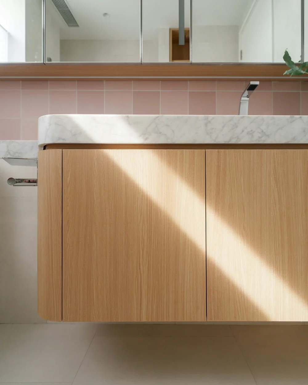 Floating Oak Vanity