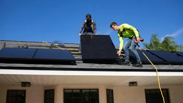 Solar panel installation